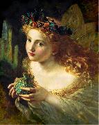 Sophie Gengembre Anderson, Take the Fair Face of Woman, and Gently Suspending, With Butterflies, Flowers, and Jewels Attending, Thus Your Fairy is Made of Most Beautiful Things